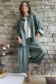 Jo Jo Quirky Hopsack Crop Pant Khaki 